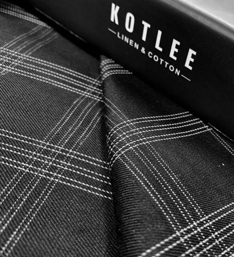 Black & White checks fabric