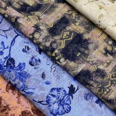 This is a premium collection of cotton and linen digital print fabric, with a wide range of colors 